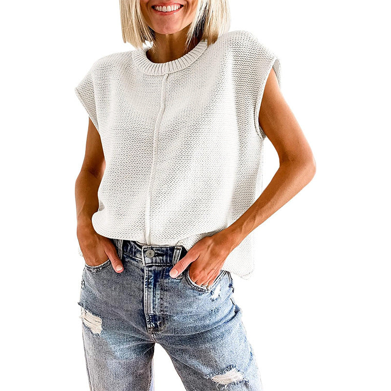 Damen Stricktop Elegant Oben