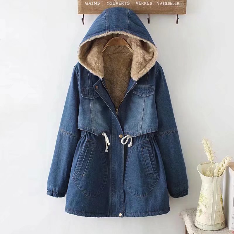 Damen Parka Jacke Warm Kapuze Modern Trendy