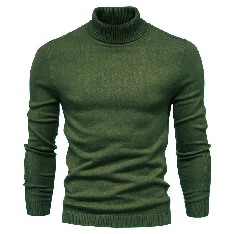 Herren Rollkragenpullover Feinwolle Elegantes Design