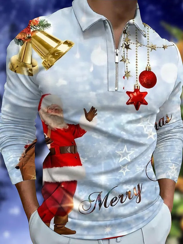 Weihnachtliches Langarmshirt Herren Festlich Geschenkidee
