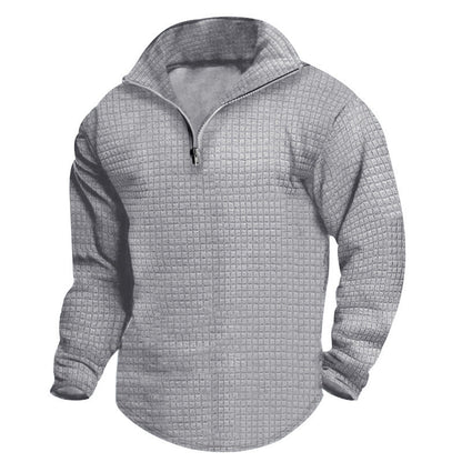 Herren Wärme Pullover Strukturiert Kragen