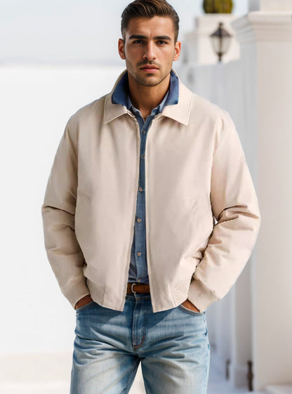 Herren Leichtjacke Sportlich Slim Fit