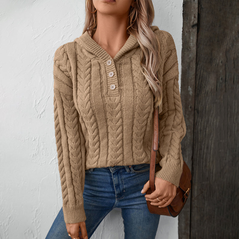 Klassische Pullover Damen Zopf Muster