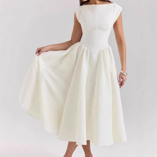Elegantes Abendkleid Tüllrock Rückenreißverschluss Damen - IdealeKleiden