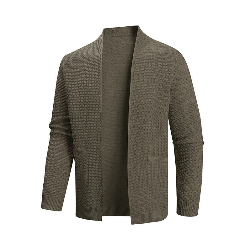 Herren Strickjacke Modern Struktur Muster Praktisch