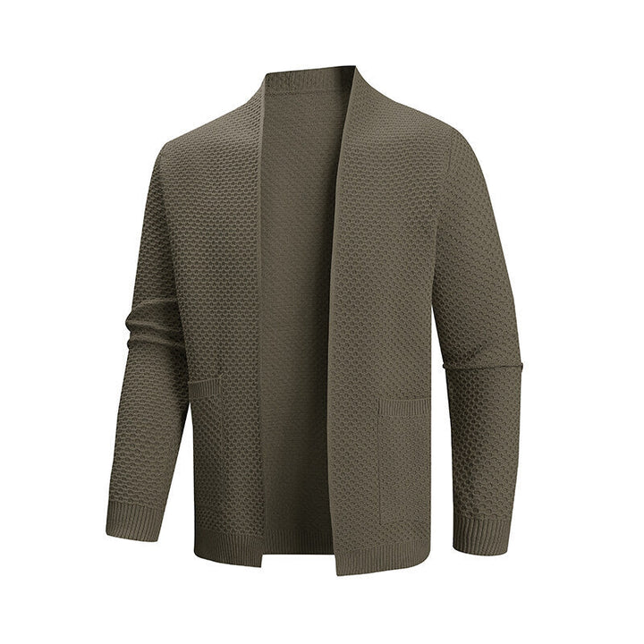 Herren Strickjacke Modern Struktur Muster Praktisch