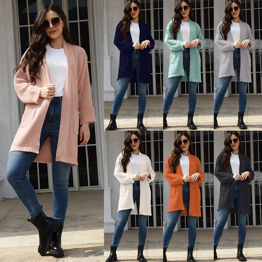 Damen Strickjacke Elegant Übergröße - IdealeKleiden