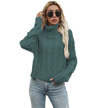 Damen Pullover Grobstrick Zopfmuster Eleganz
