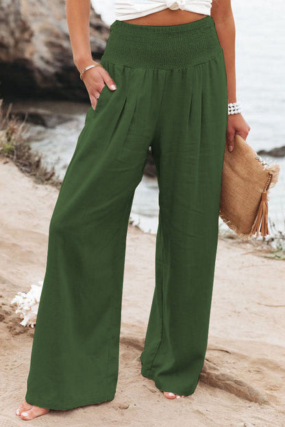 Damen Leinenhose Bequem Elegant