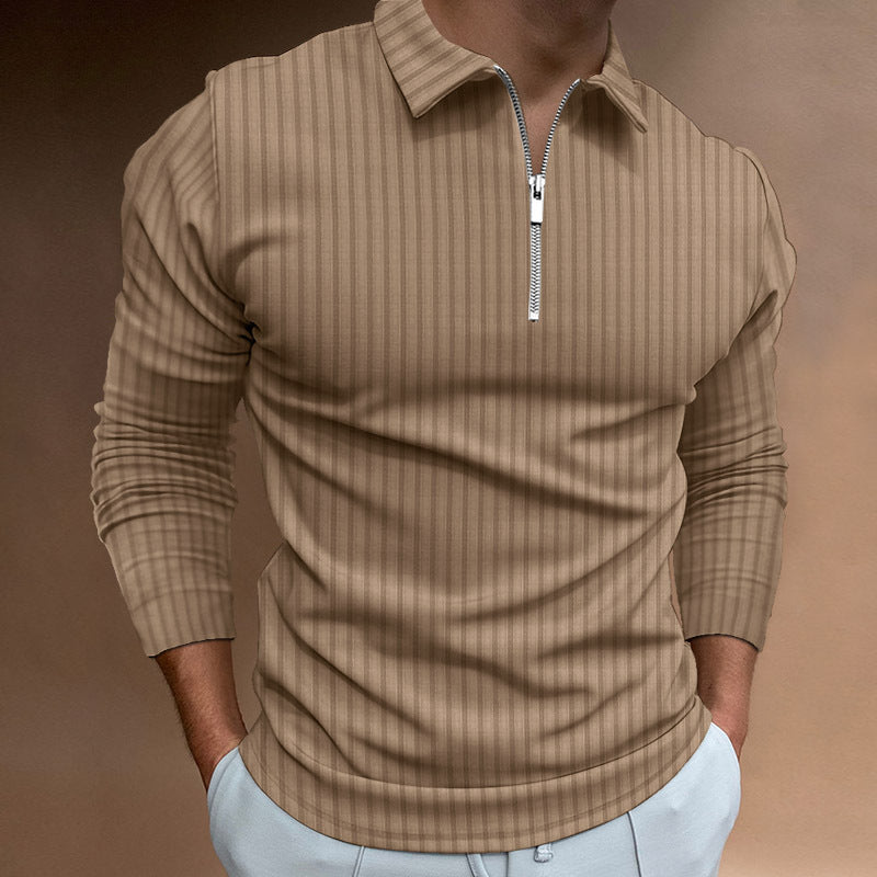 Herren Poloshirt Modern Reißverschluss Style