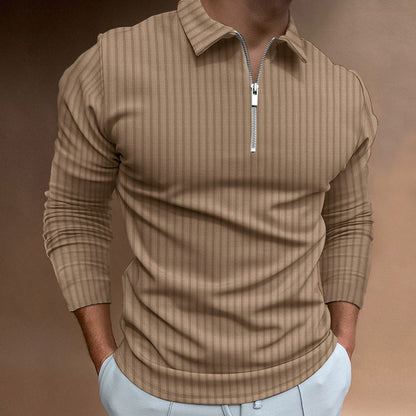 Herren Poloshirt Modern Reißverschluss Style