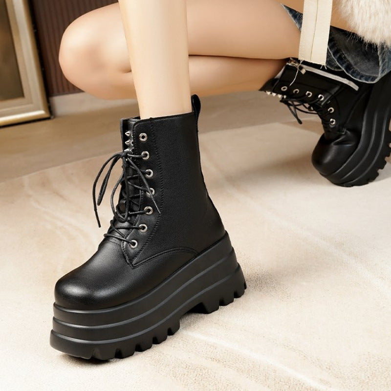 Damen High-Heels Stiefel Robust Hochhackig