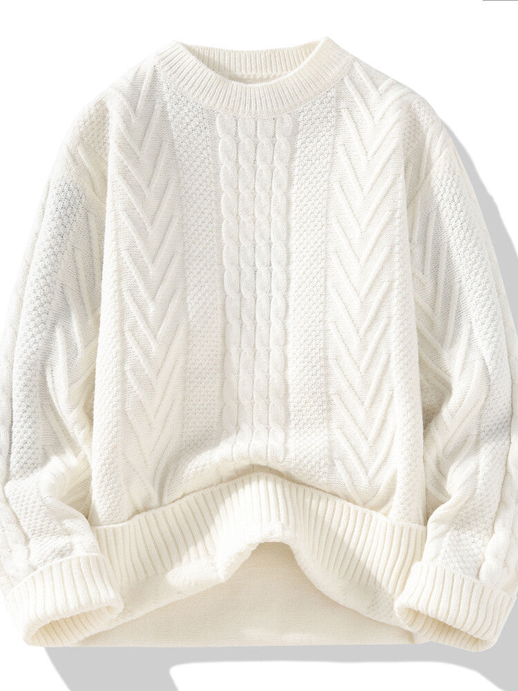 Herren Strickpullover Modern Rippmuster Elegantes Design