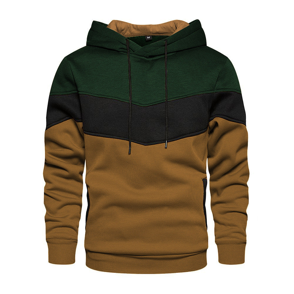 Herren Trendpullover Kapuze Geometrisches Muster