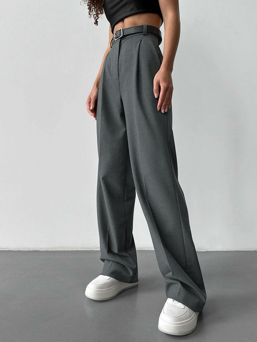 Damen Hoch-Taillierte Hosen Elegant SlimFit