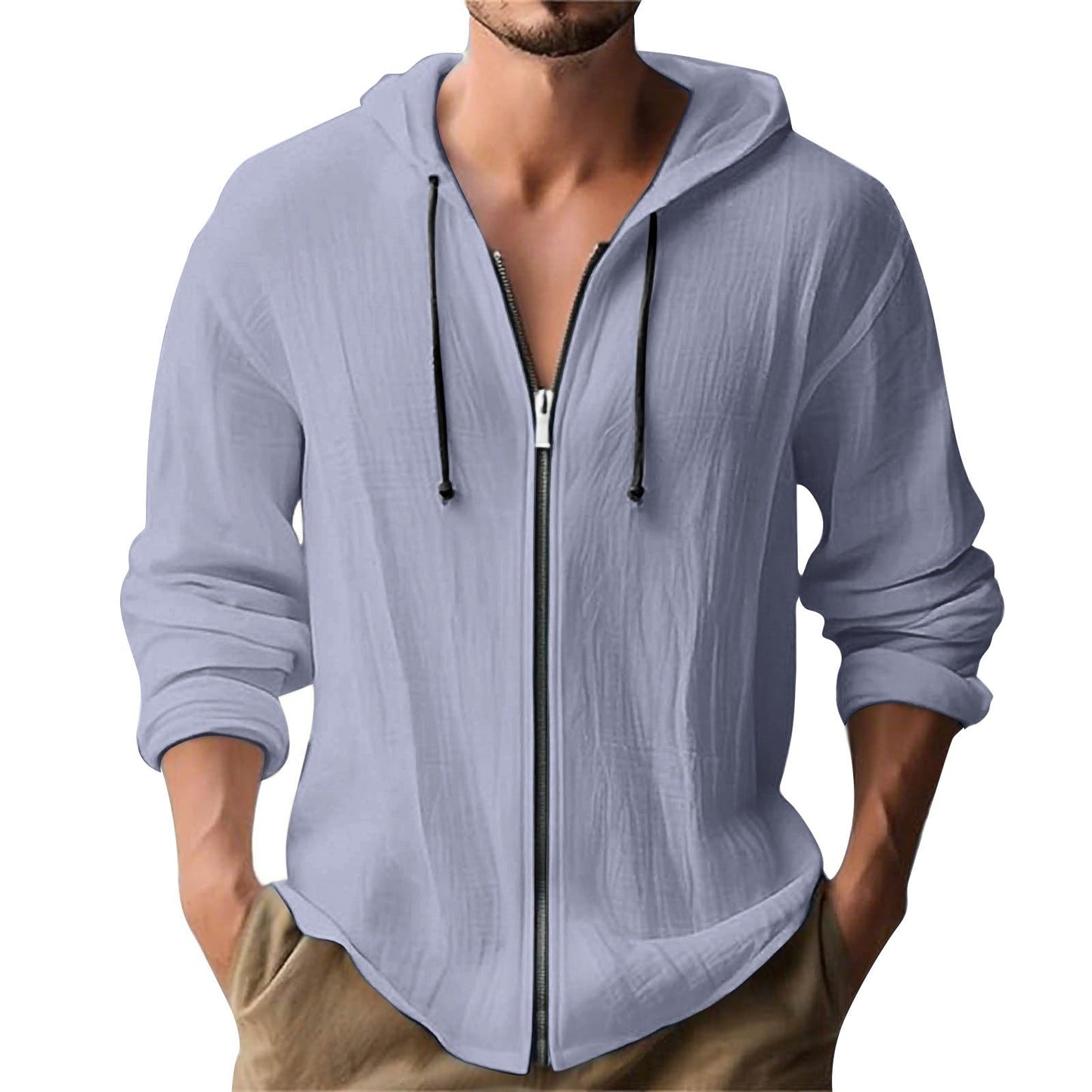Herren Kapuzenjacke Modern Reißverschluss Style
