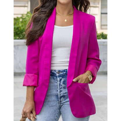 Damen Blazer Figurbetont Elegant Lang