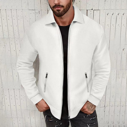Herren Strickjacke Modern Struktur Optimal Reißverschluss