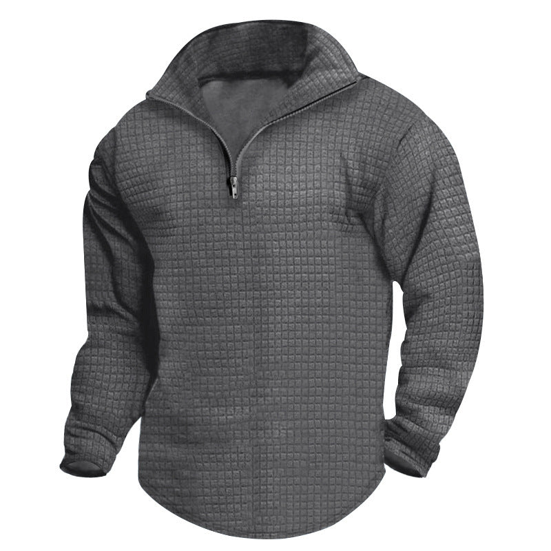 Herren Wärme Pullover Strukturiert Kragen