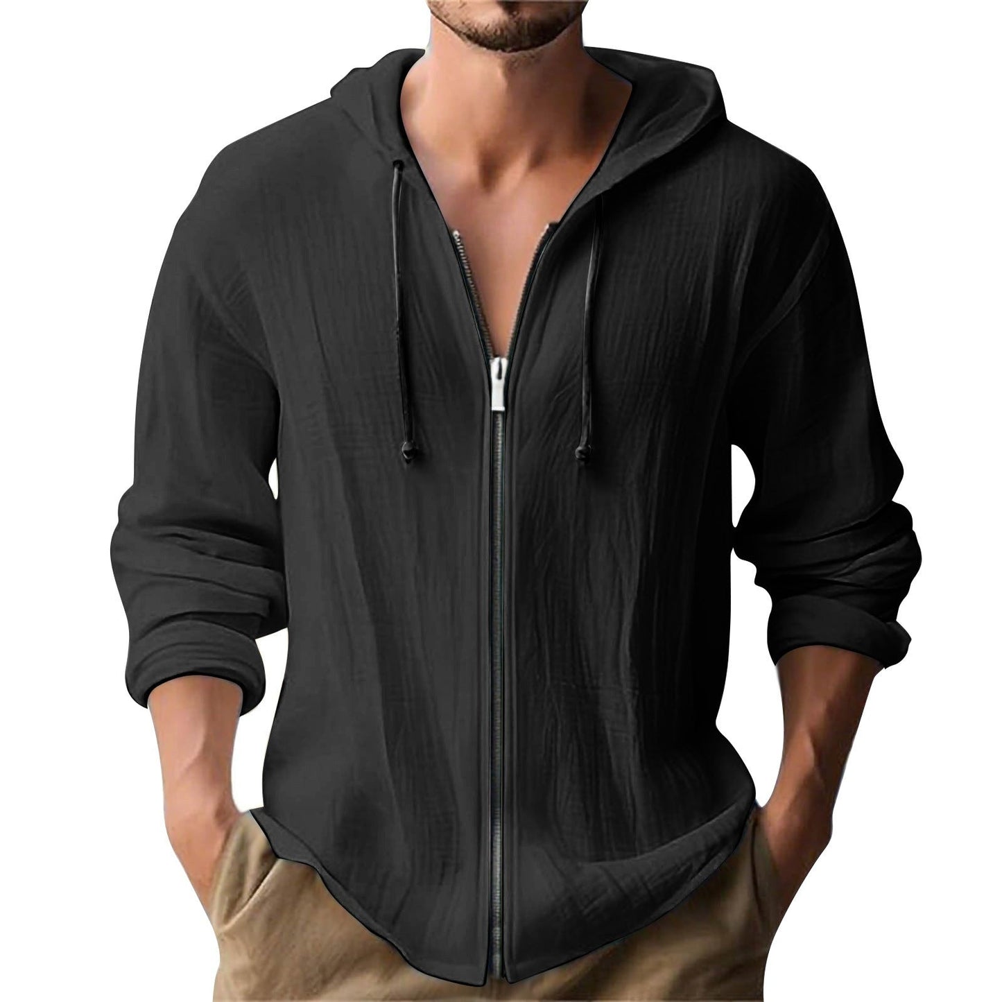 Herren Kapuzenjacke Modern Reißverschluss Style