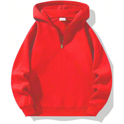 Herren Sportpullover Kapuze Halbzipper