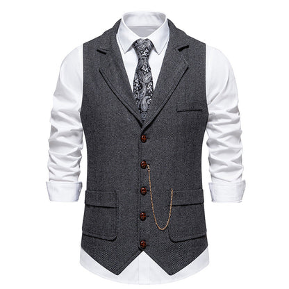 Herren Weste Hahnentrittmuster Elegantes Design