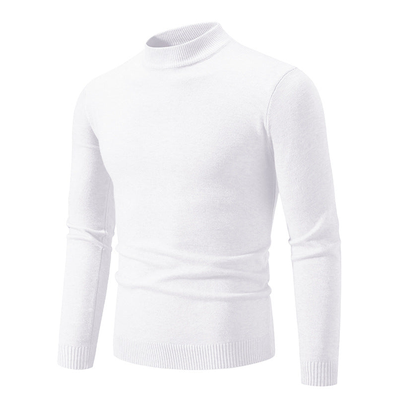 Herren Pullover Fein Strick Hochkragen Elegant