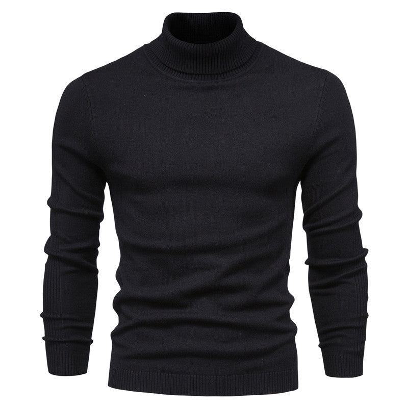 Herren Rollkragenpullover Feinwolle Elegantes Design
