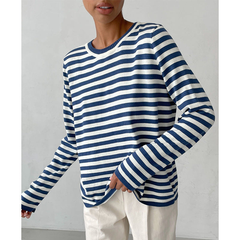Stilvoller Streifenpullover Damen