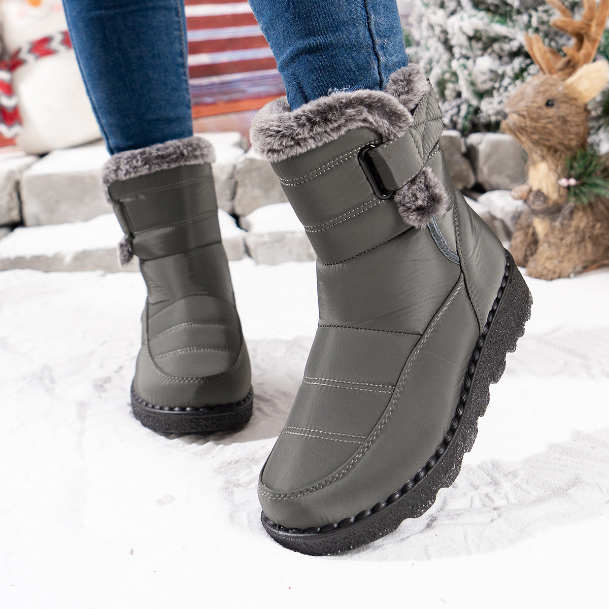 Damen Winterstiefel Warm Fleece Rutschfest