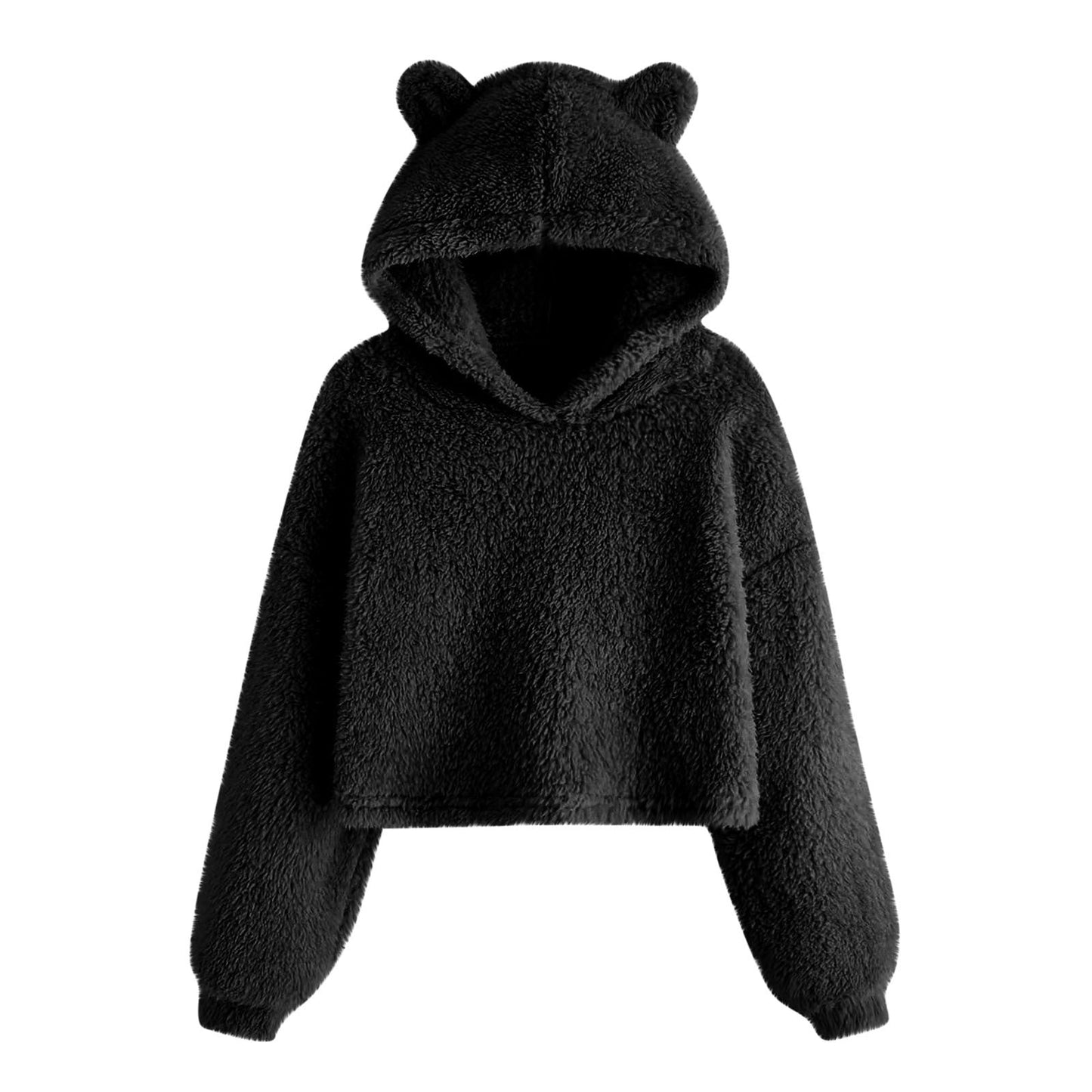 Weiche Damen-Hoodie mit Bärenohren Kuschel-Sweatshirt