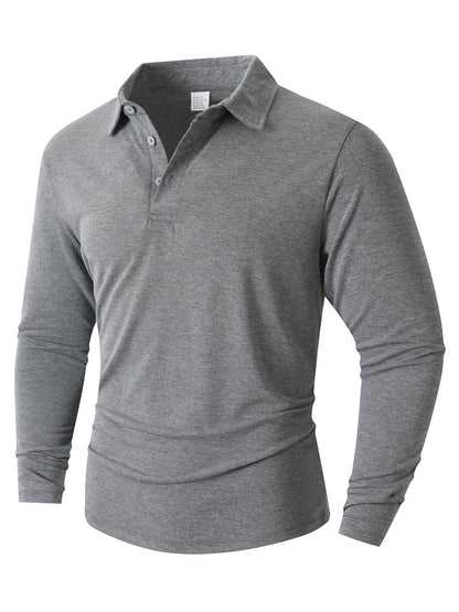 Herren Poloshirt Langarm Modern Slim Fit