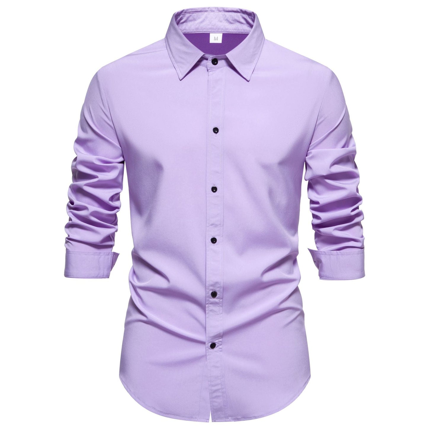Herren Langarmhemd Baumwolle Moderner Schnitt