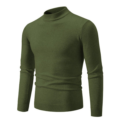 Herren Pullover Fein Strick Hochkragen Elegant