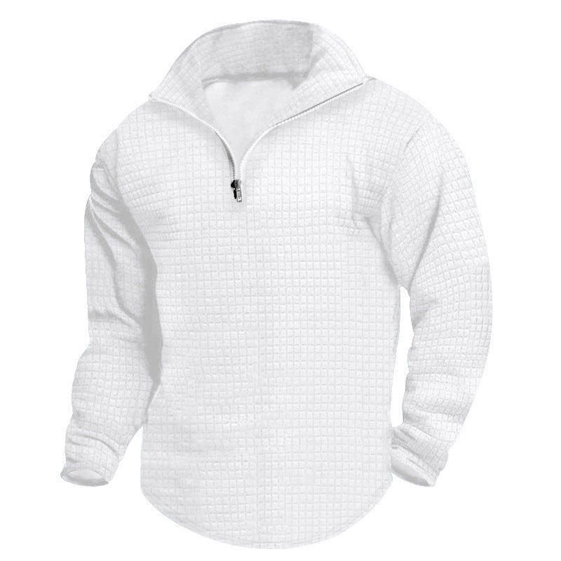 Herren Wärme Pullover Strukturiert Kragen