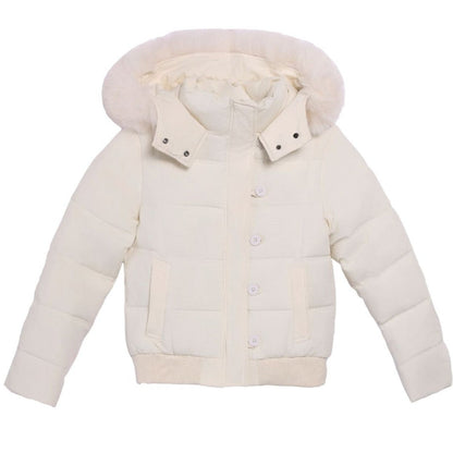 Damen Winterjacke Elegant Mit Abnehmbarem Fellkragen