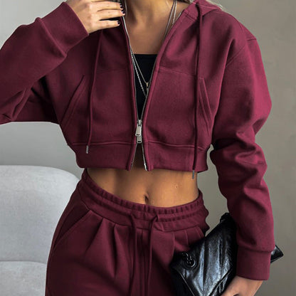 Damen Sportjacke Set mit Jogginghose Bequem