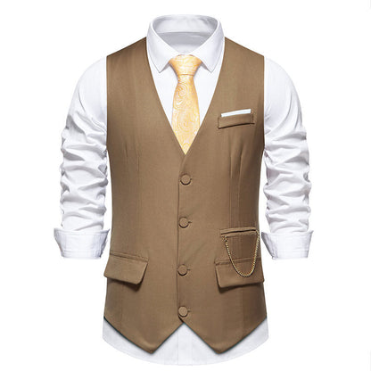 Herren Anzugsweste Elegant Modern mit Taschen