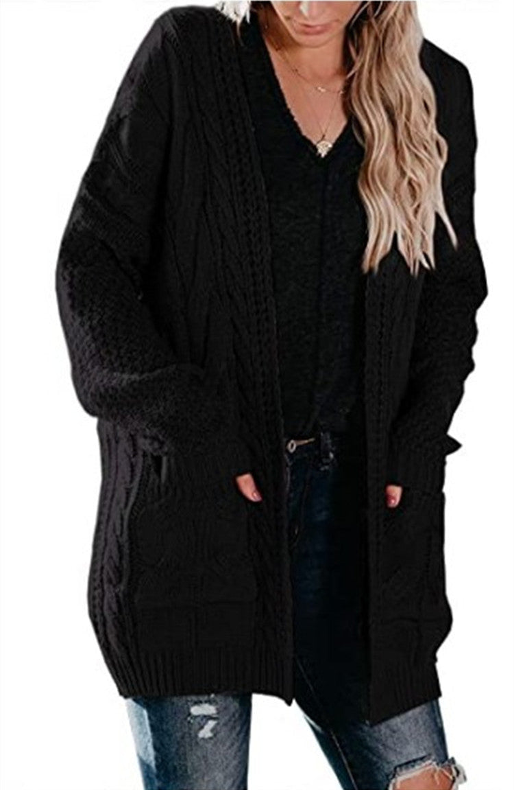 Damen Strickjacke Grobstrick Feminin Praktisch