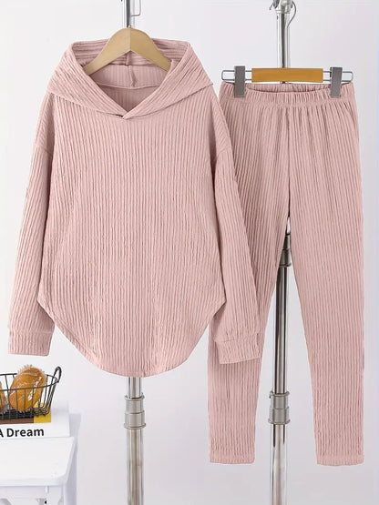 Damen Sweatanzug Lässig Strukturiert Komfort Set
