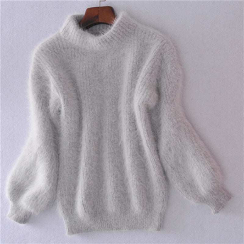 Damen Rollkragenpullover Weich Strukturiert