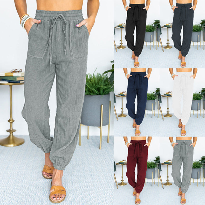 Damen Freizeithose Bequem Elastisch - IdealeKleiden