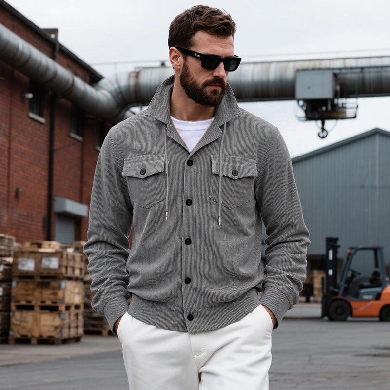 Herren Strickjacke Lässig Modern Stehkragen