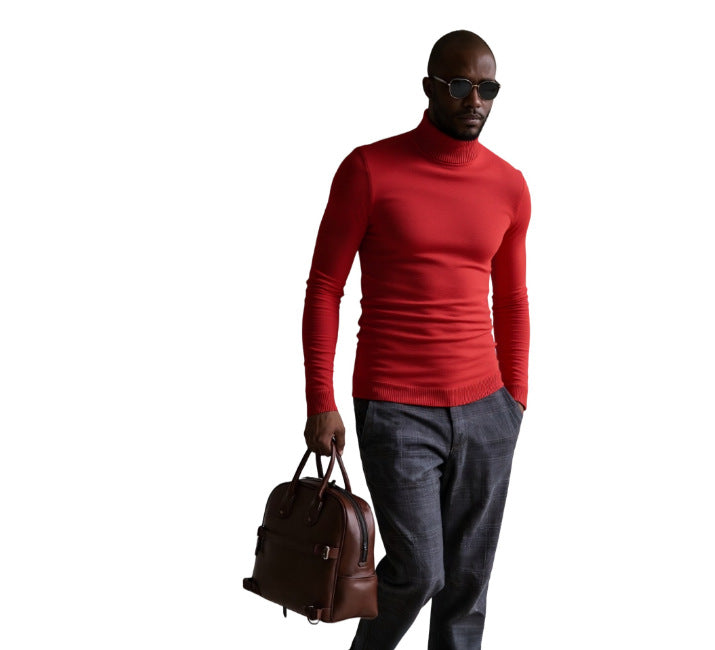 Herren Rollkragen Pullover Fein Strukturiert Elegantes Design