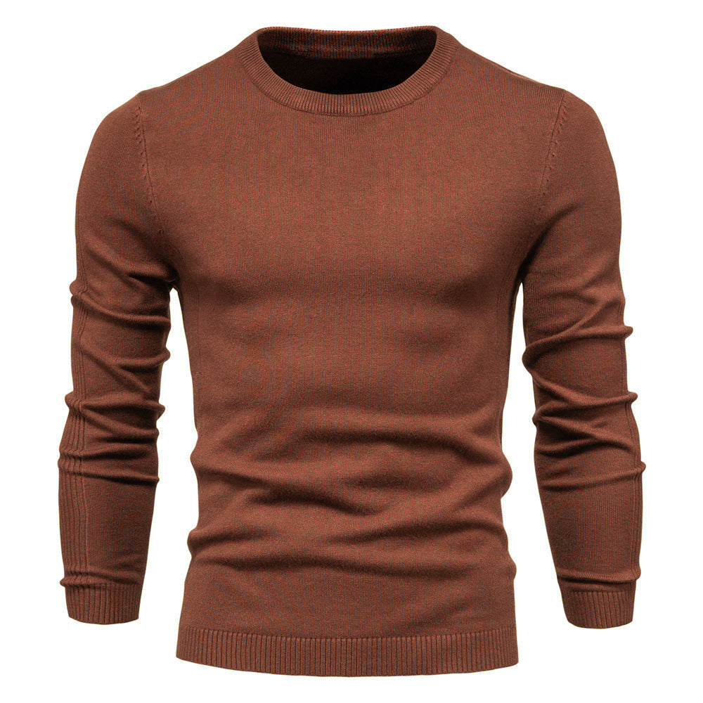 Herren Pullover Rundhals Baumwolle Elegantes Design