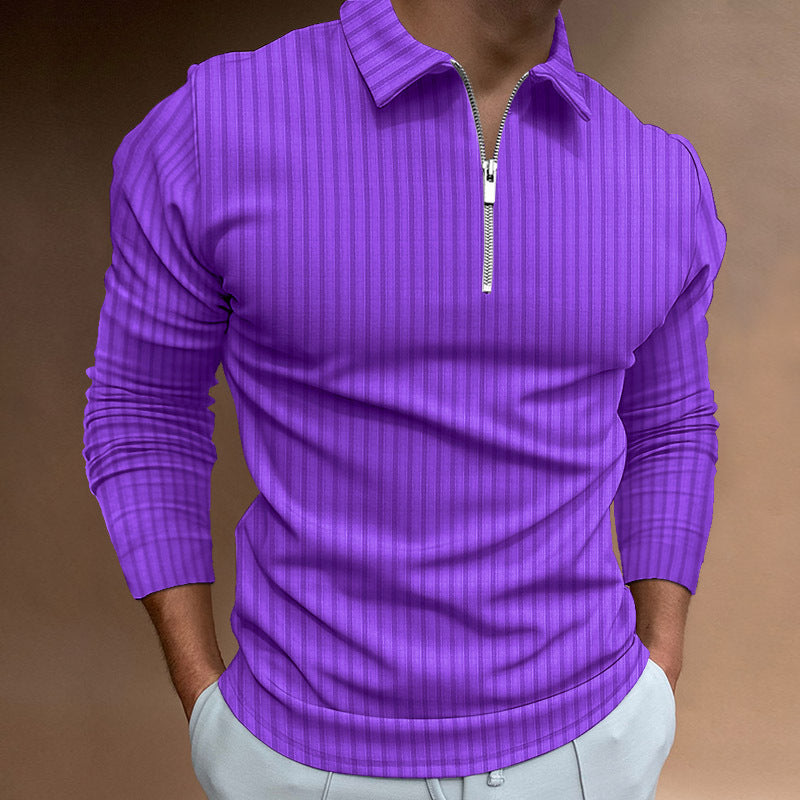 Herren Poloshirt Modern Reißverschluss Style