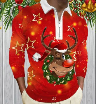 Weihnachtliches Langarmshirt Herren Festlich Geschenkidee