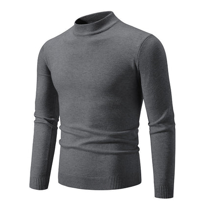 Herren Rollkragenpullover Modern Fein Strick