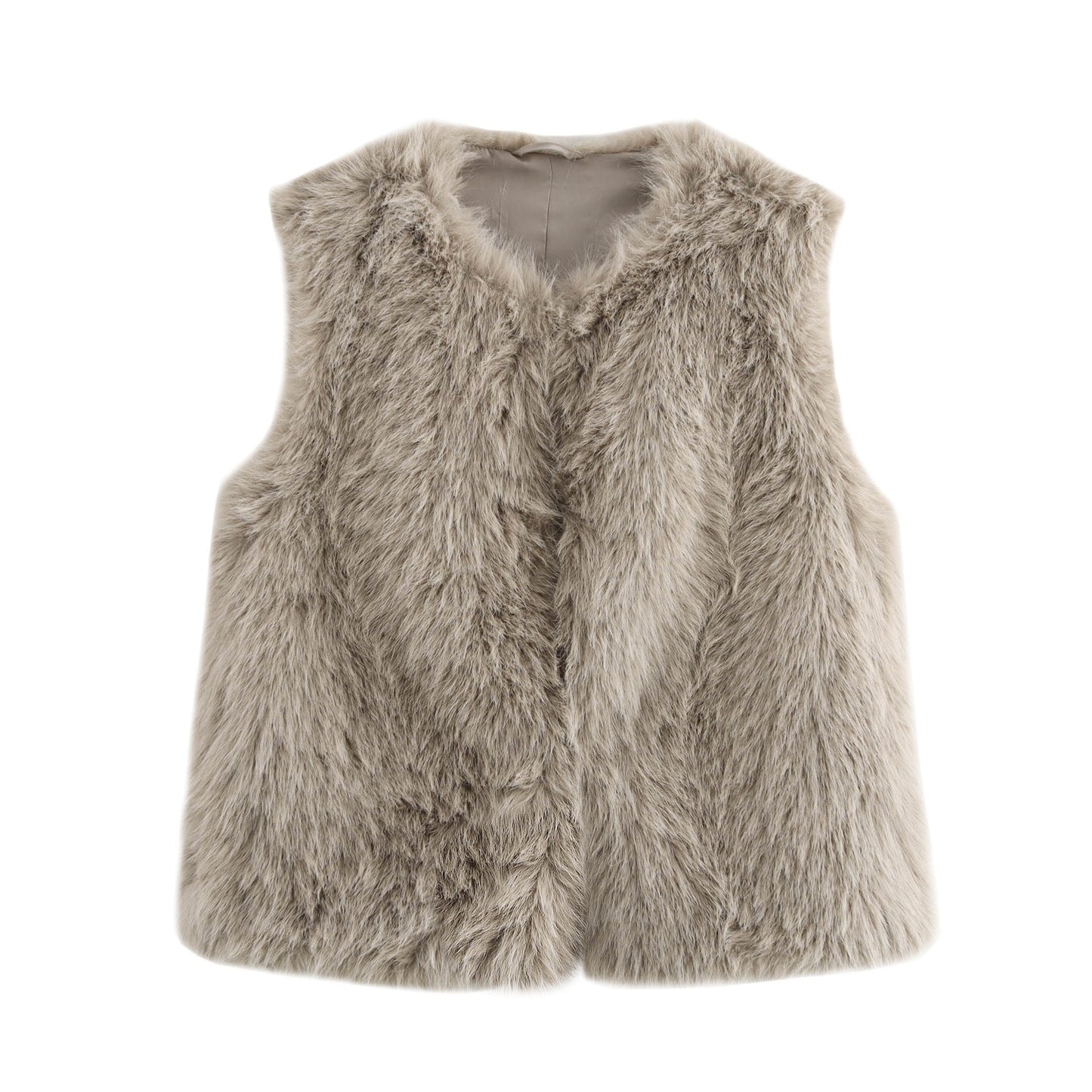 Weiche Damenweste Kunstfell Elegant Damenjacke