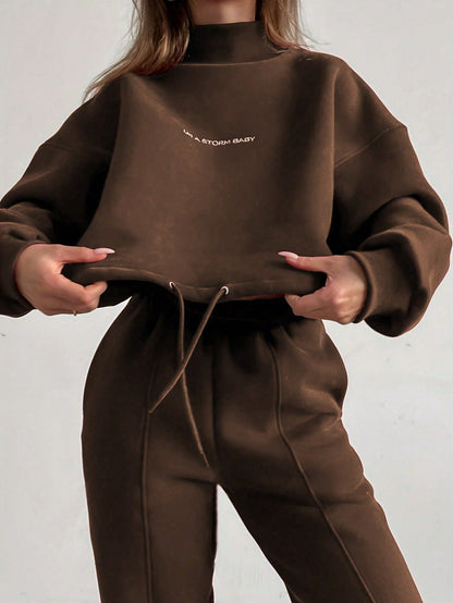Damen Sport Set Hoodie Jogginghose Bequem